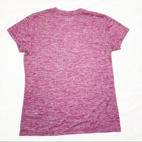 UNDER ARMOUR Red Heatgear Short Sleeved V-neck Tee size Small - Picture 3 of 8